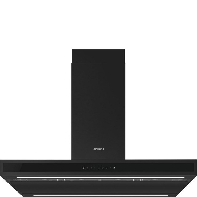Imagem 0 de Exaustor de Ilha Smeg Universal KLTI9L4MB de 4 Velocidades e de 90 cm - Preto Mate