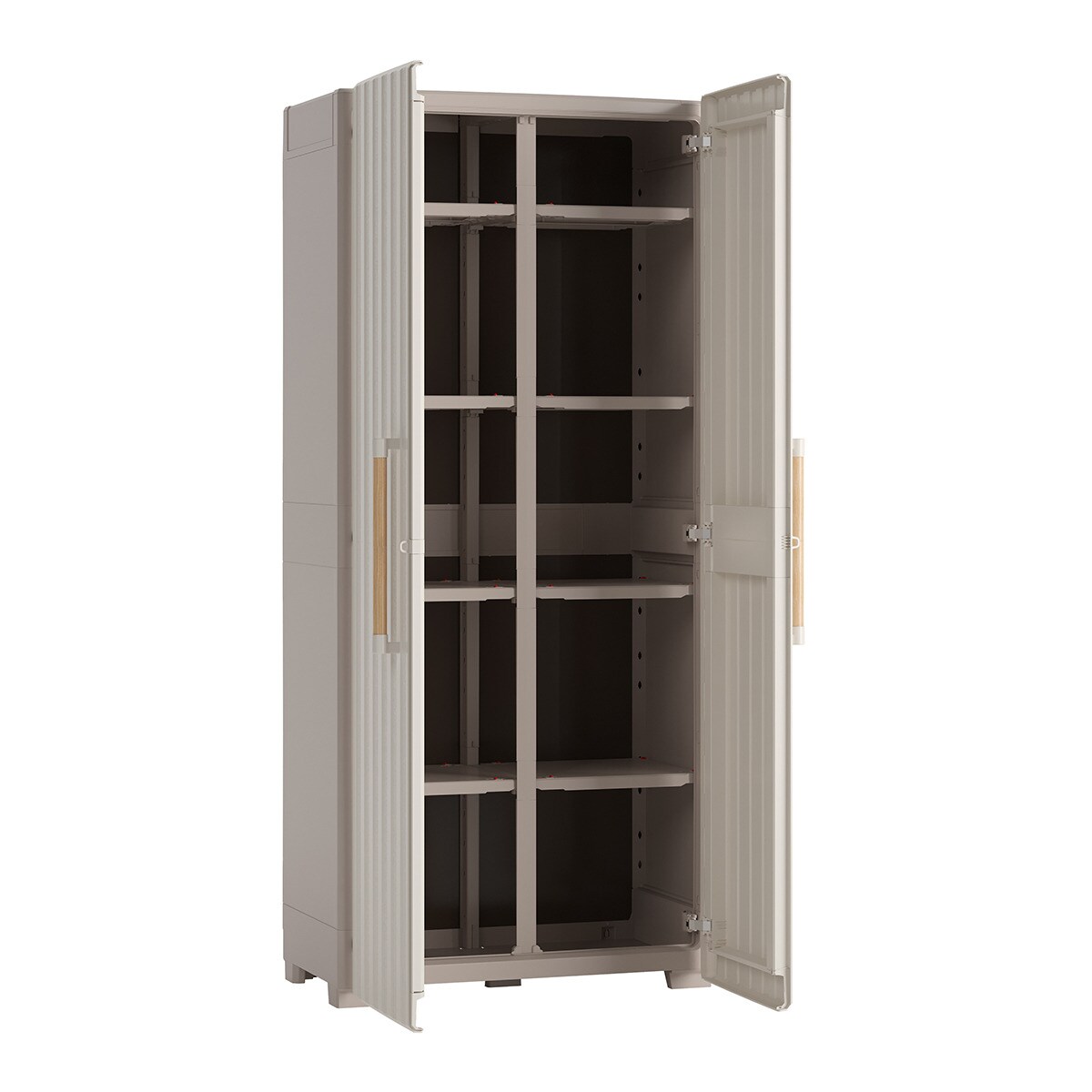 Armário de Resina Alto Vassoureiro Groove 180x80x45 cm Areia-2