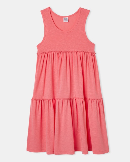 Imagen 0 de Vestido de playa de niña en color liso