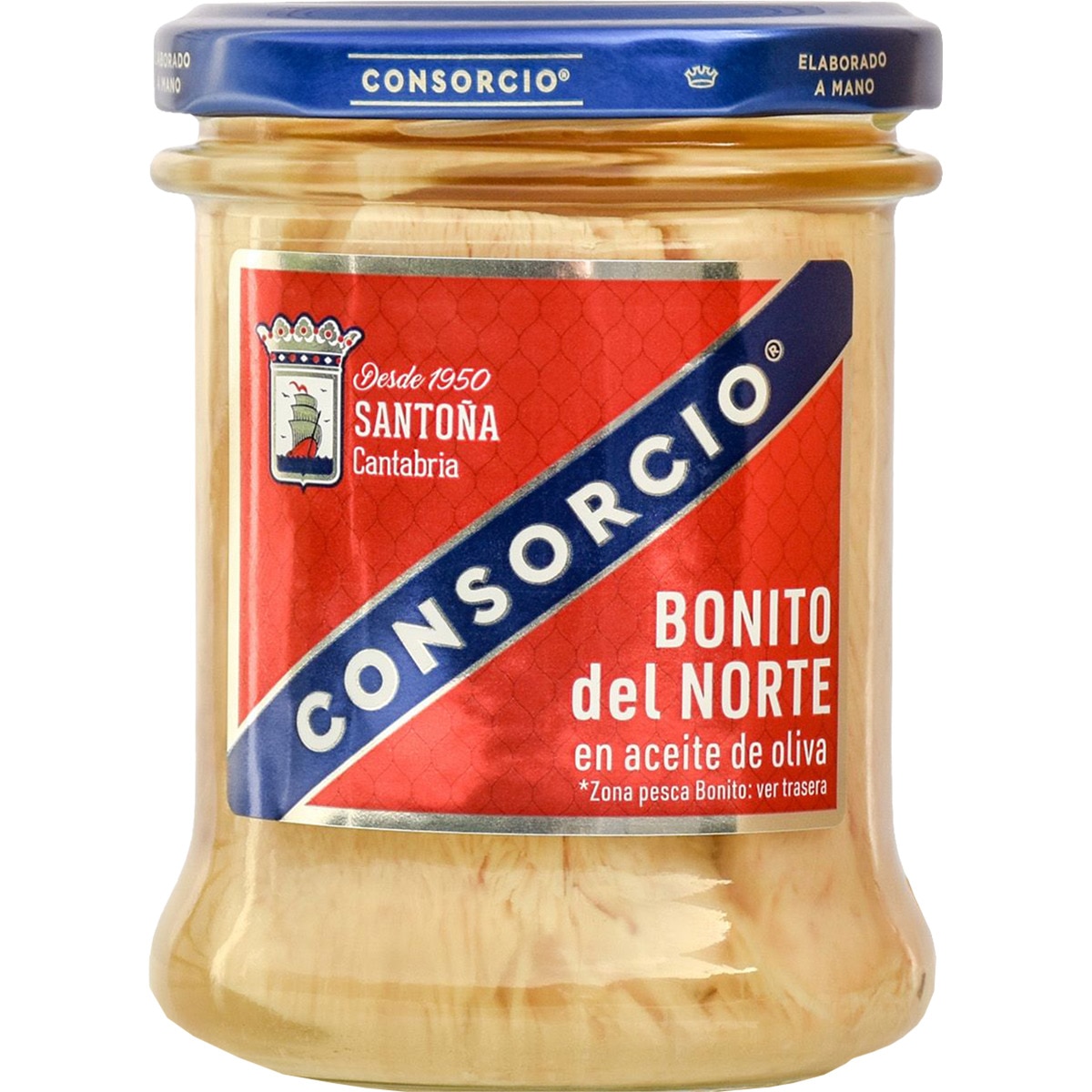 bonito del norte en aceite de oliva frasco 135 g neto escurrido