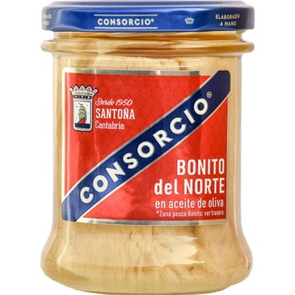 bonito del norte en aceite de oliva frasco 135 g neto escurrido - Consorcio