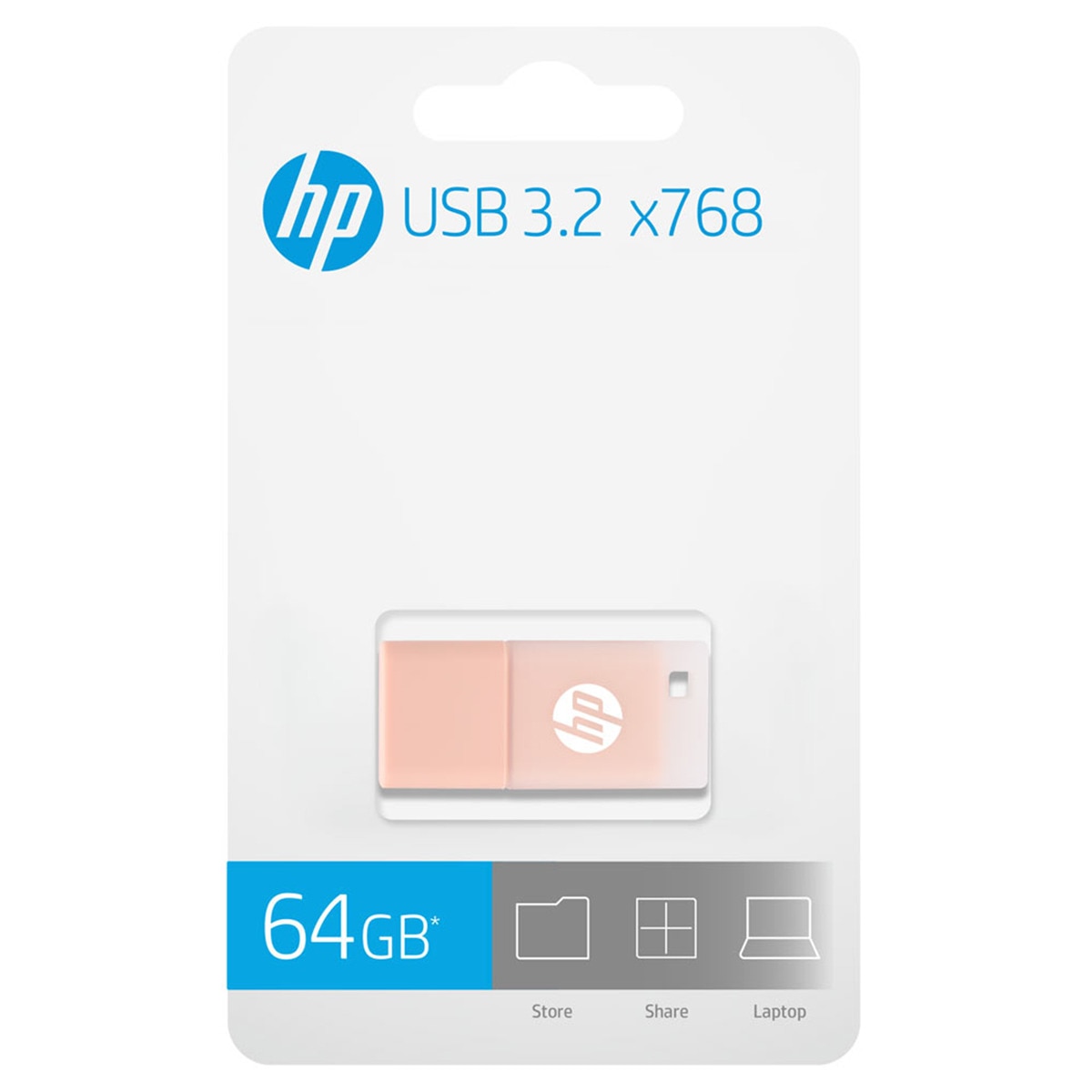 Pendrive HP x768 64GB USB 3.2 Rosa claro-9