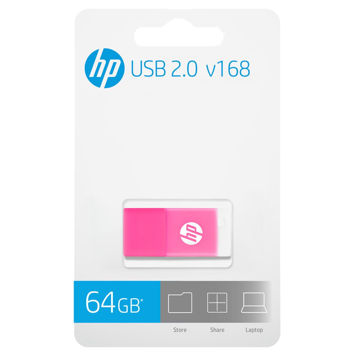 Pendrive HP v168 64GB USB 2.0 Rosa Rosa-6