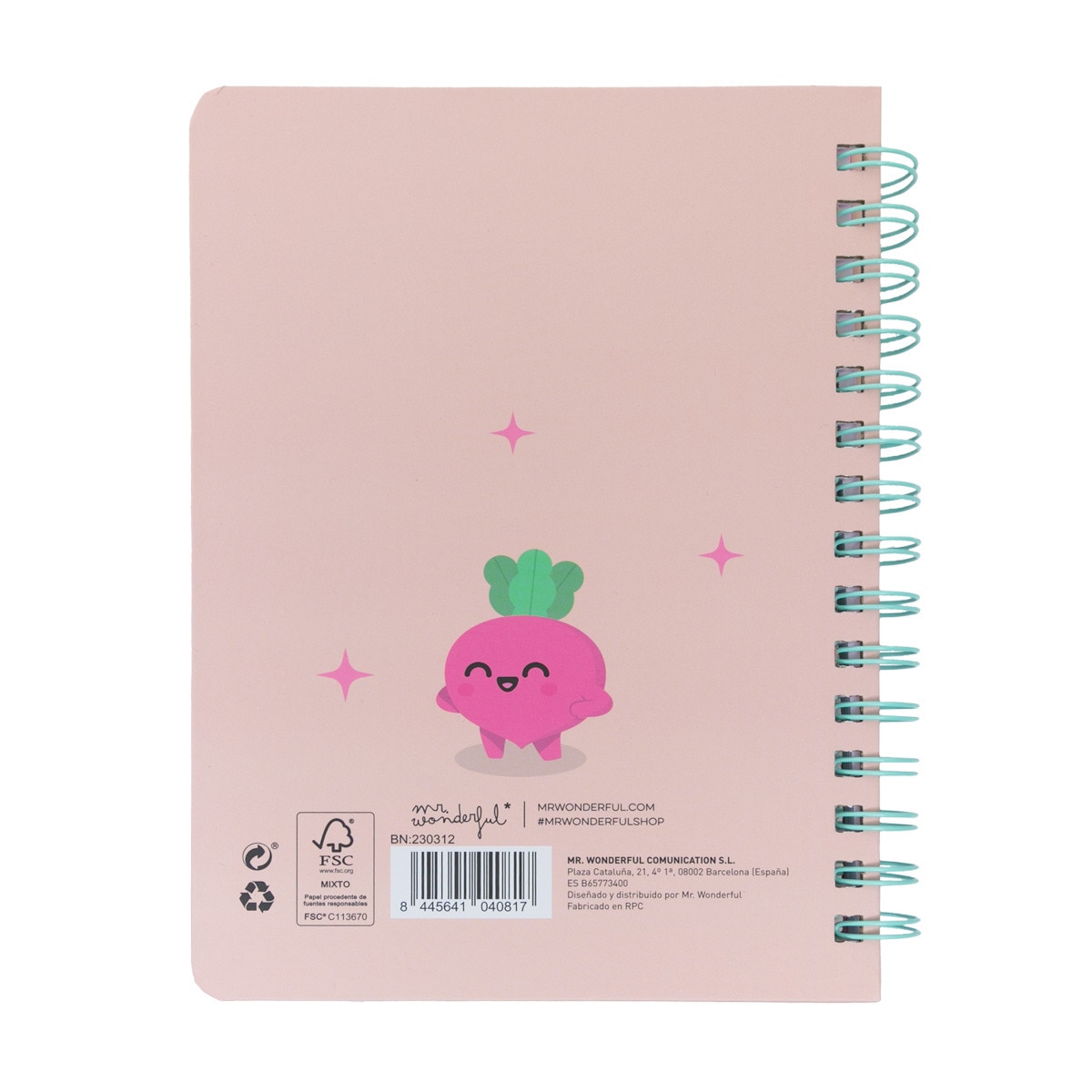 Libreta A5 con squishy Mr Wonderful: Remolacha Si lo crees, lo creas 3