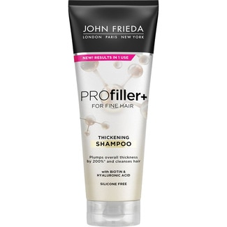 champú volumen PRofiller+ con biotina & ácido hialurónico tubo 250 ml para cabello fino - John Frieda