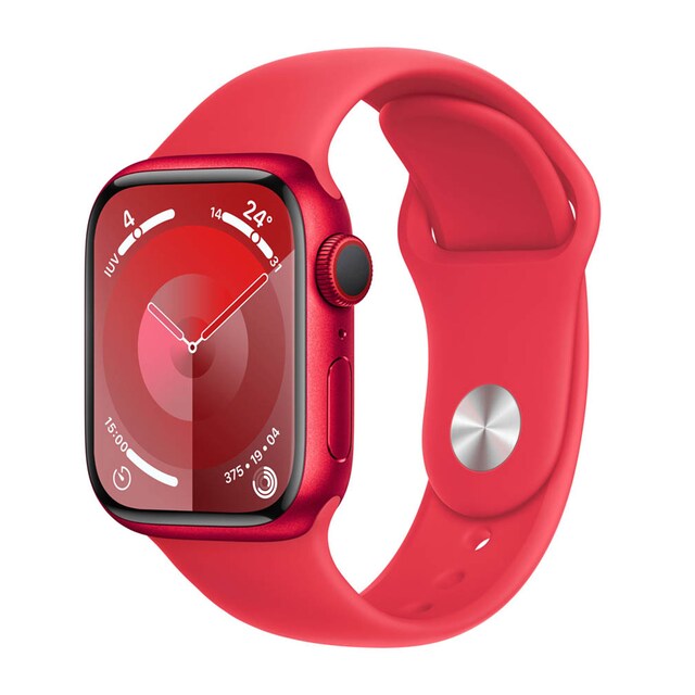 Imagem 0 de Apple Watch Series 9 GPS 41 mm Alumínio (PRODUCT)RED com bracelete (PRODUCT)RED M/L