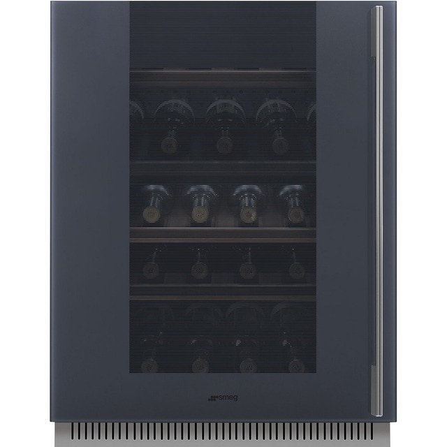Imagem 0 de Garrafeira Encastrável Smeg Linea CVI138LG com Dobradiças à Esquerda e para 38 Garrafas Standard - Neptune Grey
