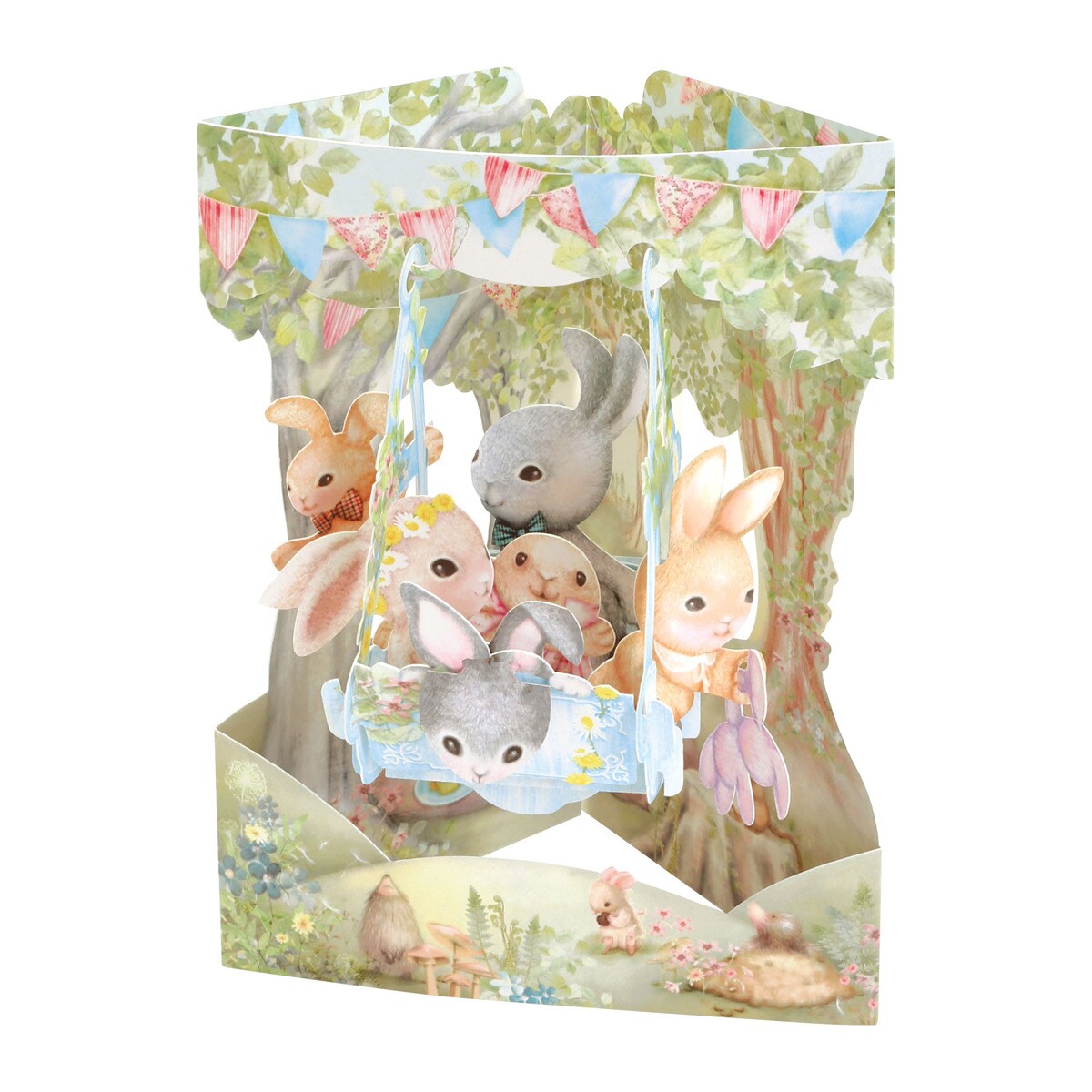 Cartão Swing Cards Coelhos - Verde Verde / Cinzento-1