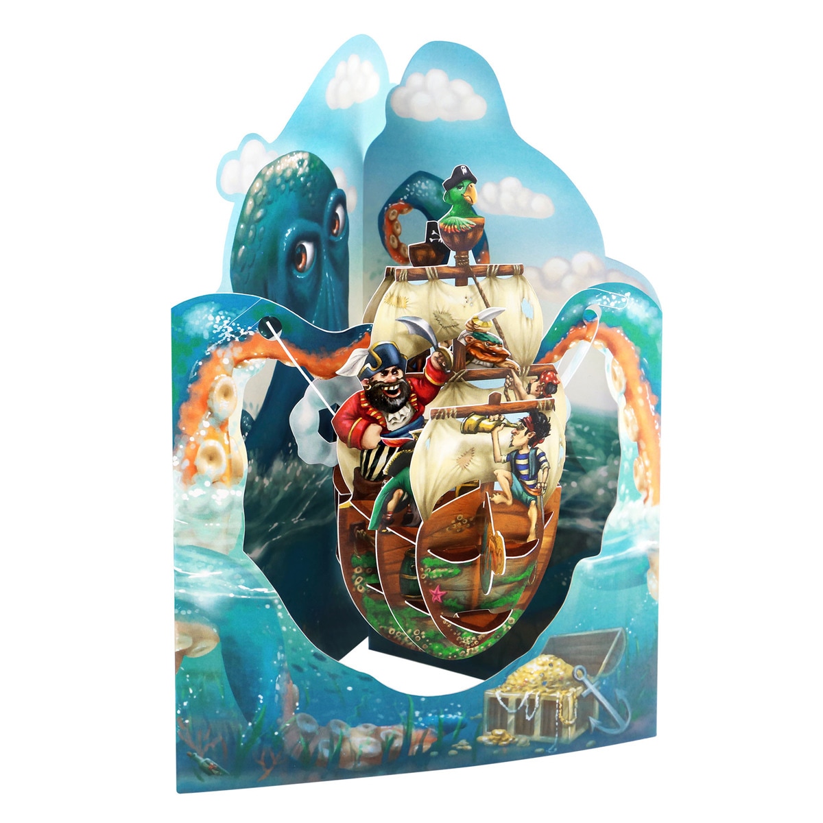 Cartão Swing Cards Barco Pirata - Azul Azul / Castanho-1
