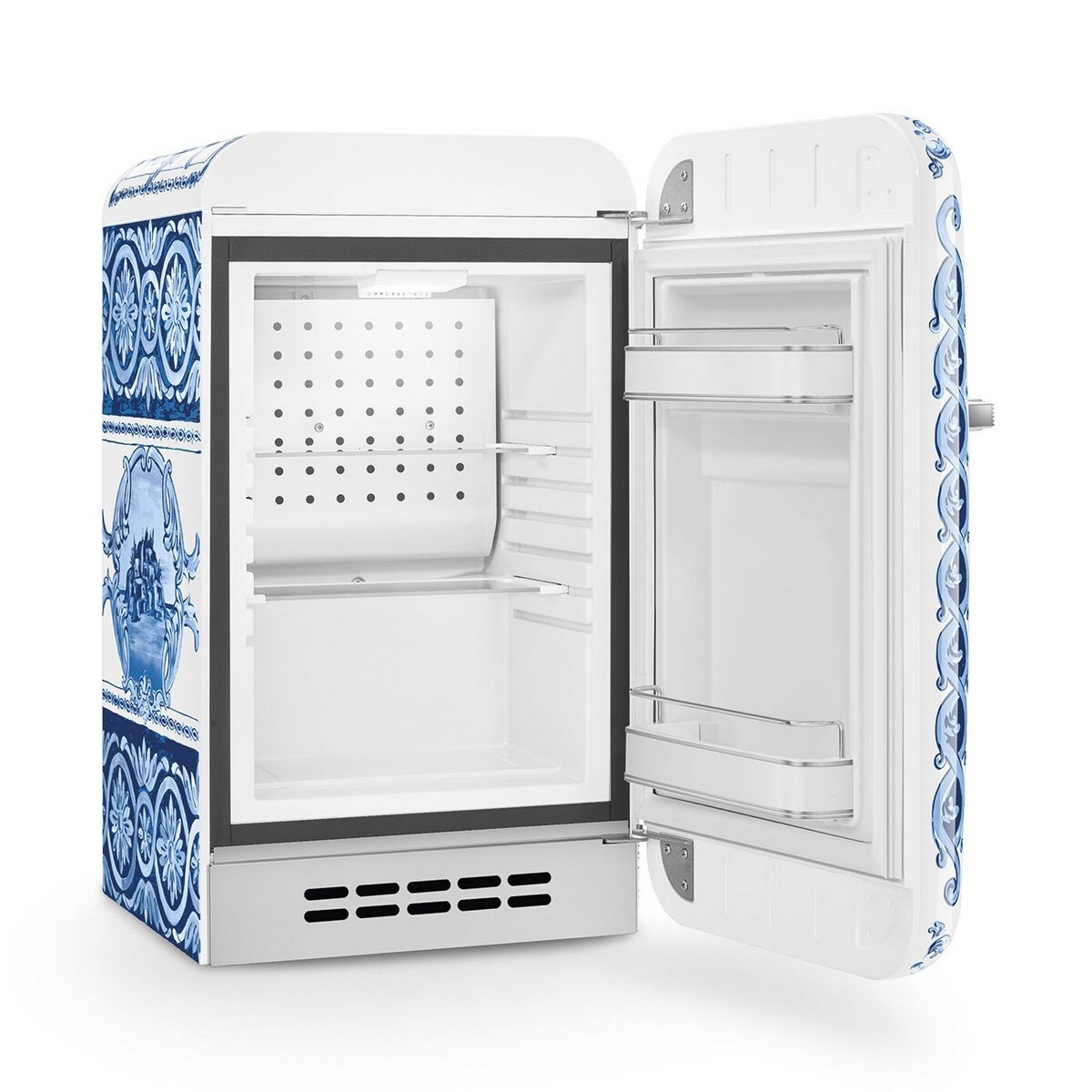 Frigorífico de 1 Porta Smeg Anni 50 Dolce&Gabbana Divina Cucina FAB5RDGME5 Dobradiças à Direita, Estático de 72,5 cm - Blu Mediterraneo Azul-3