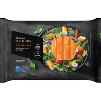 palitos de surimi sabor marisco MSC sin gluten estuche 375 g - El Corte Ingles Selection