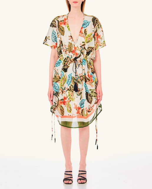 Imagem 0 de Kaftan com Estampado Tropical