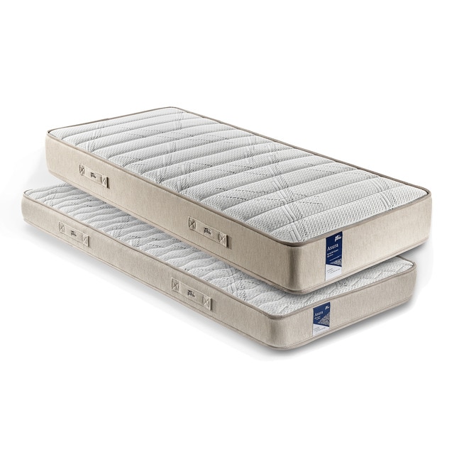 Imagen 0 de Pack 2 colchones infantil-juvenil de muelles ensacados y HR + visco 25 + 17 cm Asura 4.0 Pardo