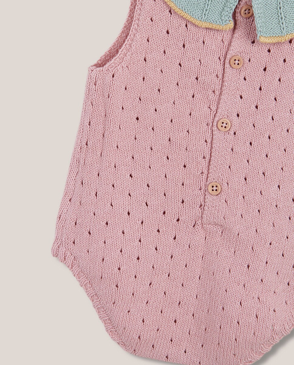 Babygrow de Malha sem Orifícios Verde-claro-4