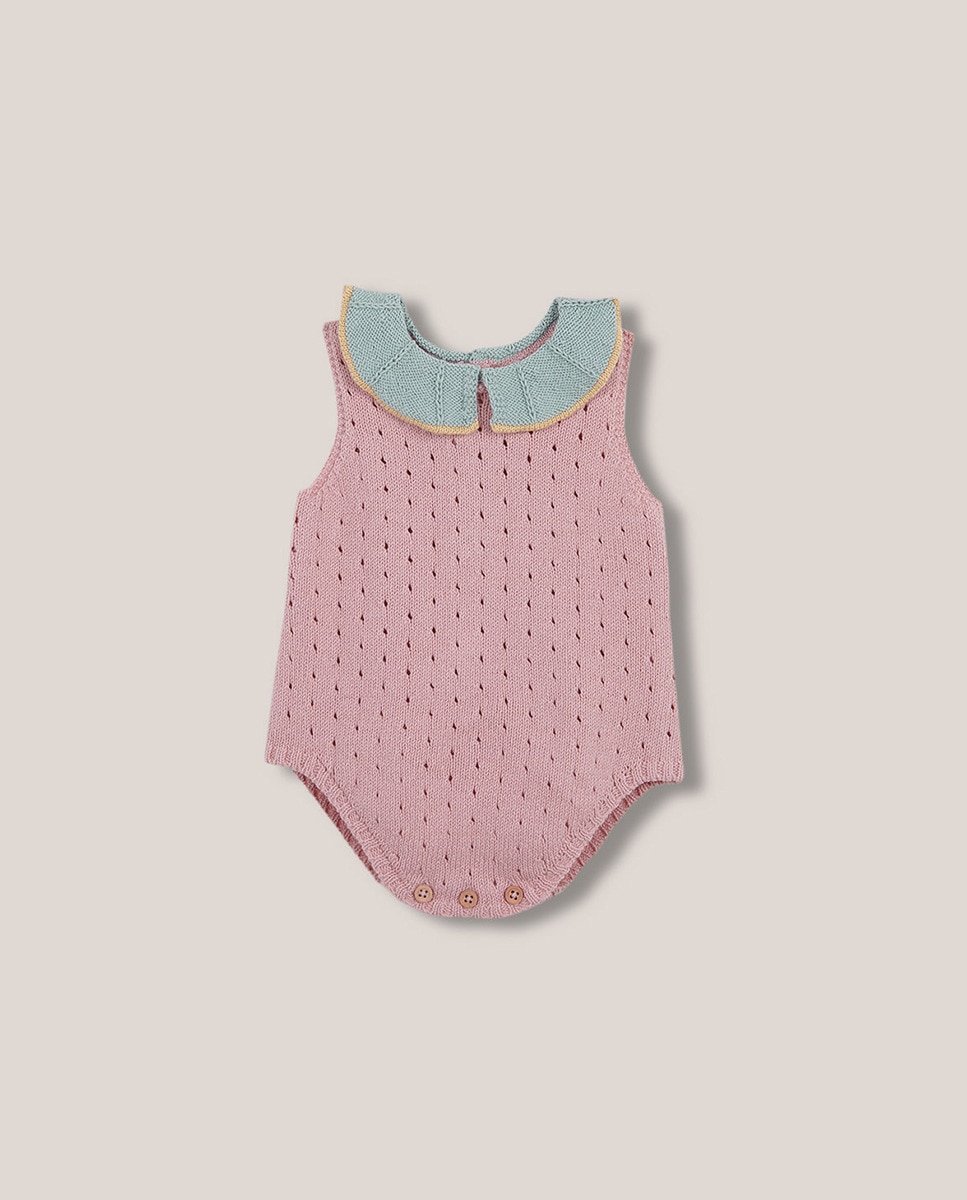 Babygrow de Malha sem Orifícios Verde-claro-1