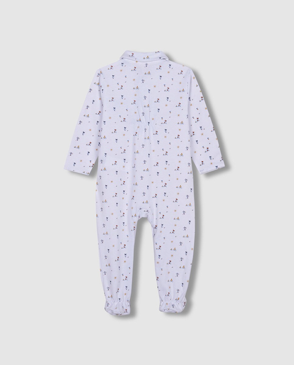 Pijama Comprido com Estampado de Animais Branco-4