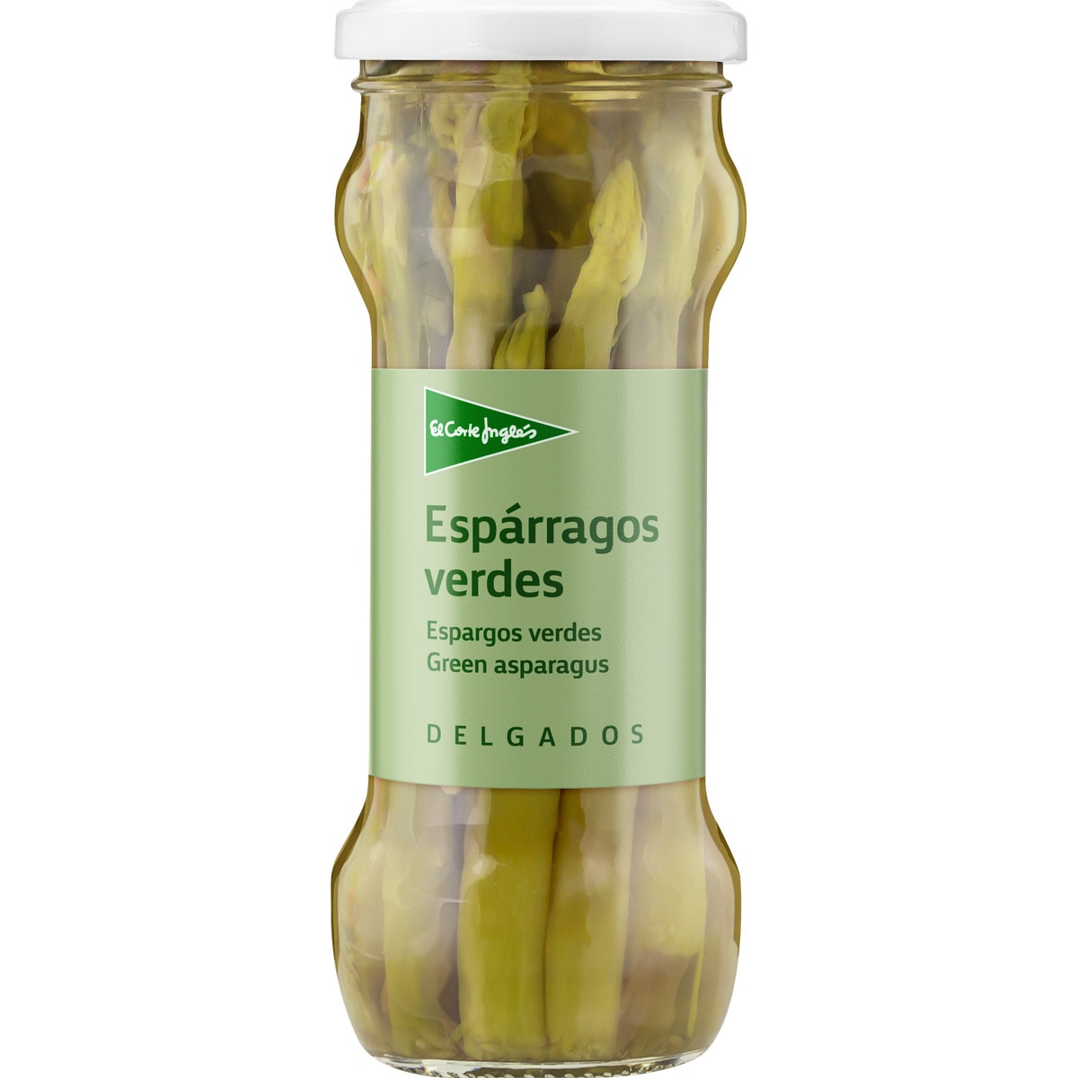 espárragos verdes delgados frasco 190 g neto escurrido