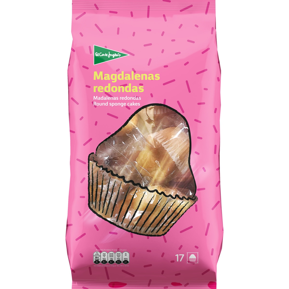 magdalenas redondas envasadas individualmente bolsa 615 g