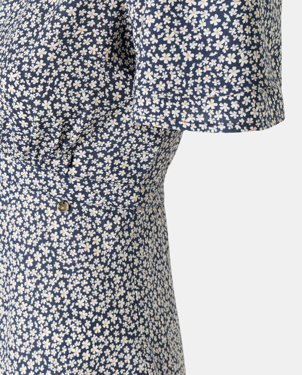 Vestido con manga corta y frunce en pecho · Green Coast · El Corte Inglés