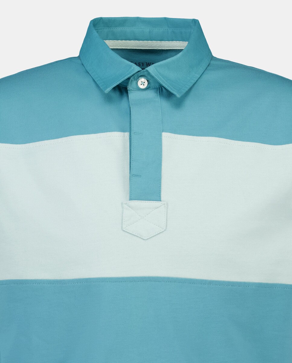 Polo com Color Block Verde-5