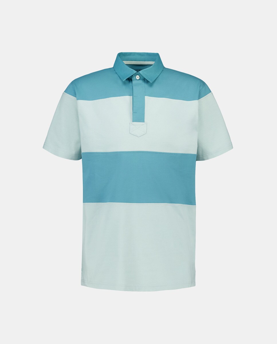 Polo com Color Block Verde-4