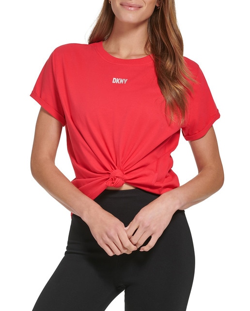 Imagen 0 de Camiseta  de mujer anudada con logo