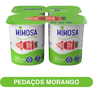Iogurte Pedaços Morango Pack 4 pack 120 g - Mimosa