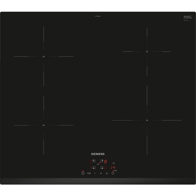 Imagem 0 de Placa de Indução Siemens EH631BEB6E Vitrocerâmica de 4 Zonas e de 60 cm - Preto