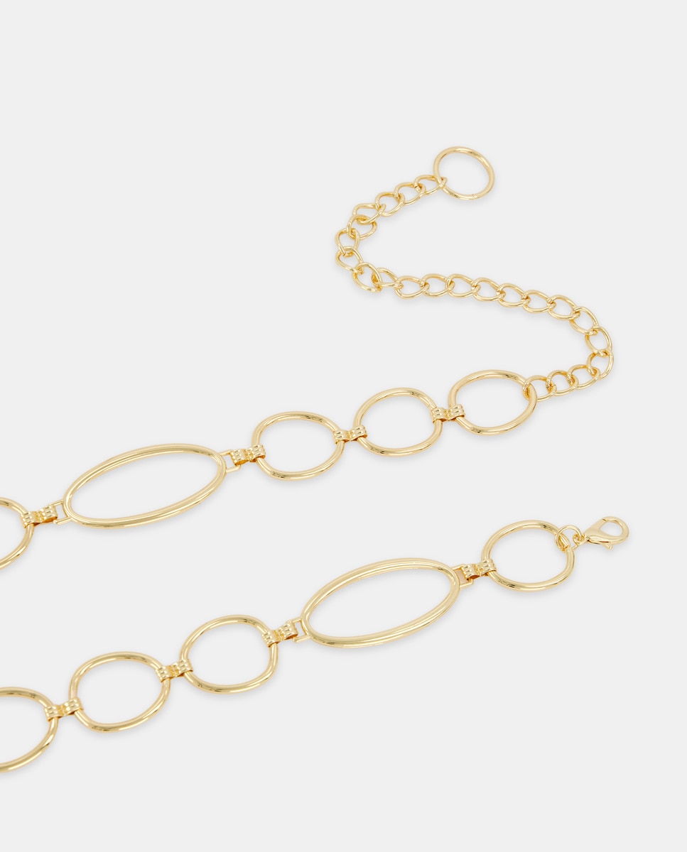 Cinto Metálico com Aros Amarelo-2