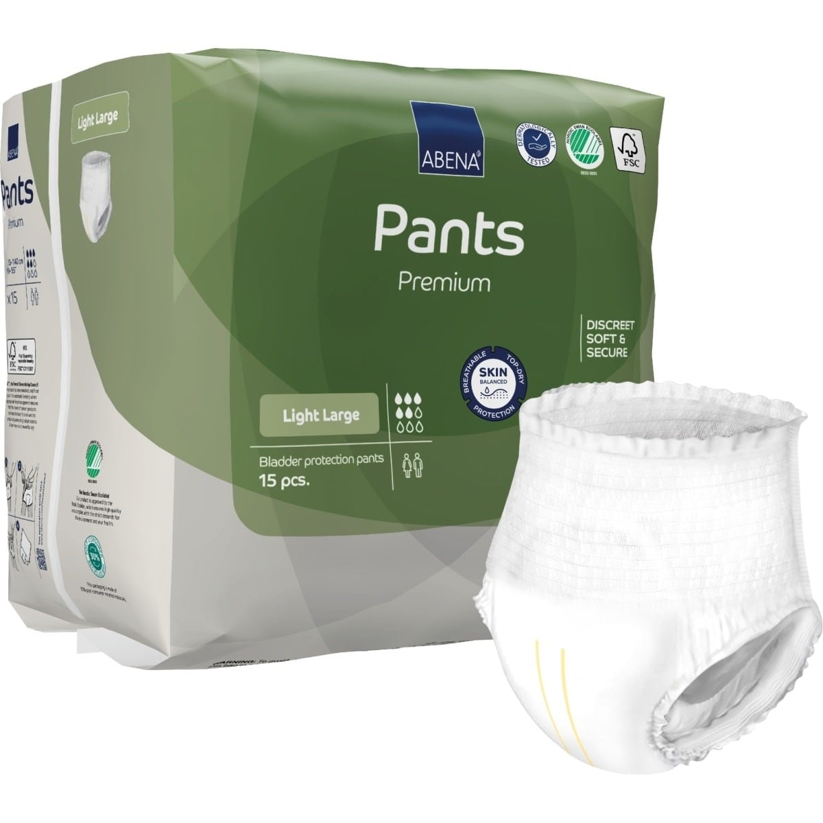 Fralda Cueca Incontinência Light L - 15 un. 2