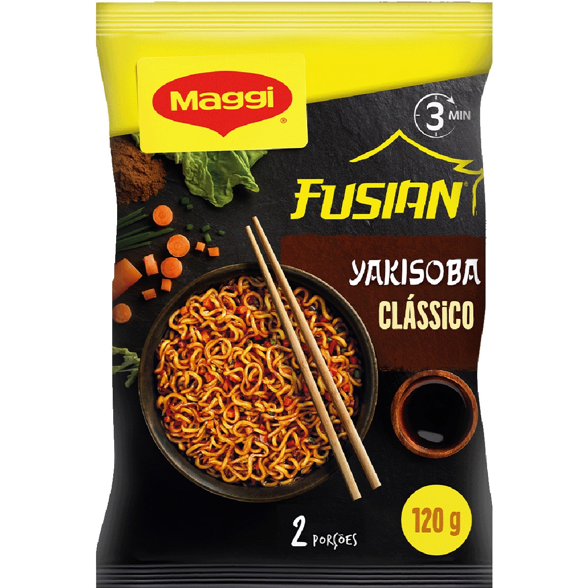 Noodles Yakisoba Classic embalagem 120 g