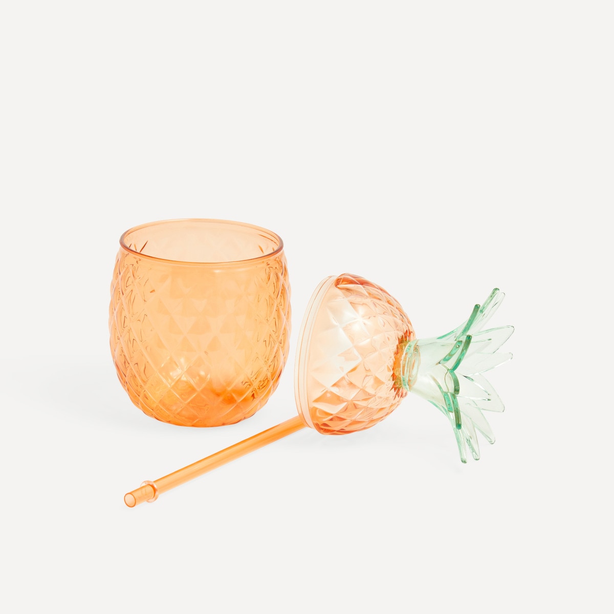 Jarra con pajita Piña Oasis Basics El Corte Inglés Naranja-3