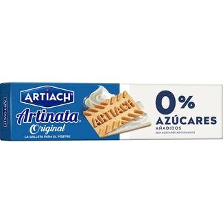 galletas de barquillo rellenas de nata 0% azúcares paquete 175 g - Artiach Artinata