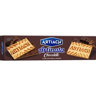 galletas de barquillo rellenas de crema de chocolate paquete 210 g - Artiach Artichoco