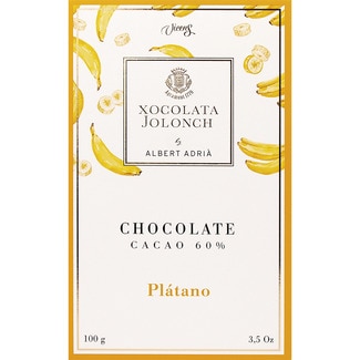chocolate negro 60% cacao con plátano tableta 100 g - Jolonch