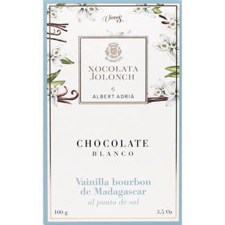 chocolate blanco con vanilla bourbon de Madagascar al punto de sal tableta 100 g - Jolonch