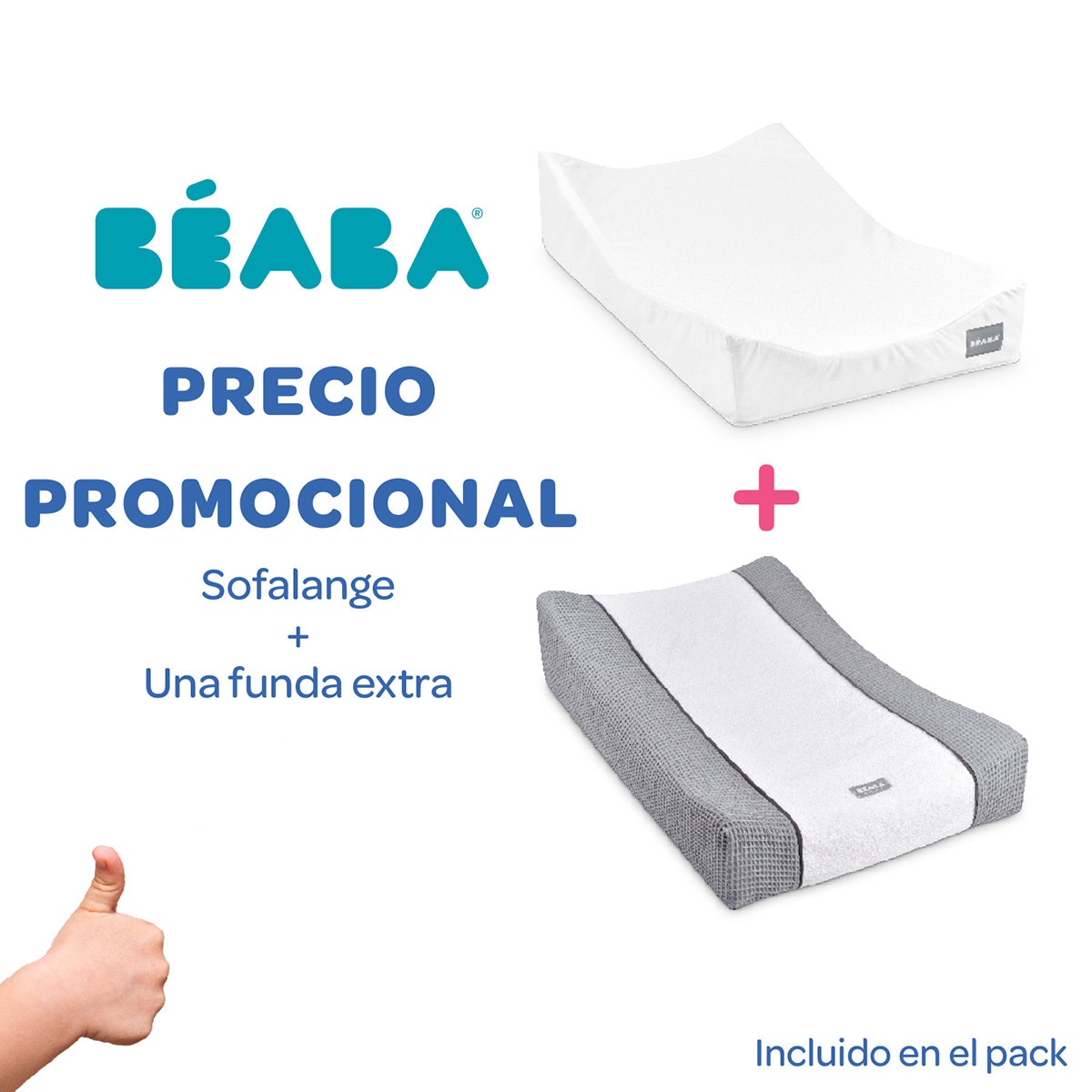 Pack de Trocador Sofalange com Capa - Cinzento Branco / Cinzento-6