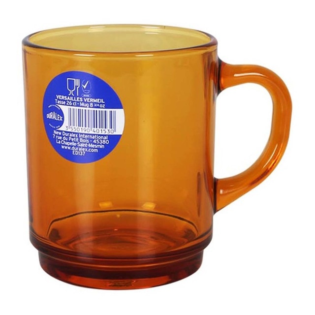 Lot De 4 Tasses à Café Duralex Vintage – Jaune Intérieur Blanc – Parfait état