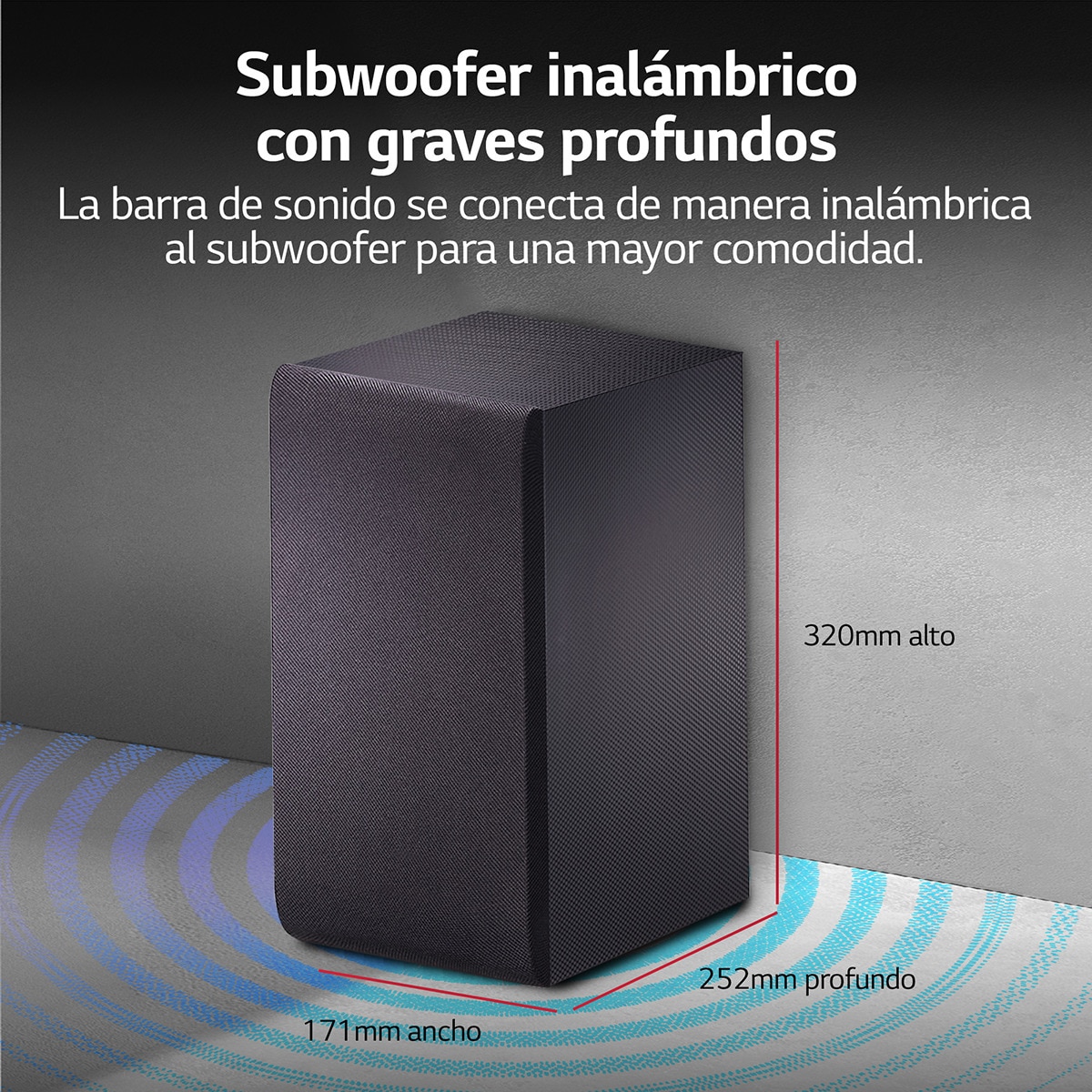 Barra de Sonido LG (2023) SQC2, 300W, 2.1, Dolby Digital Negro-3