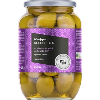 aceitunas gordal de Sevilla IGP frasco 400 g neto escurrido - El Corte Ingles Selection