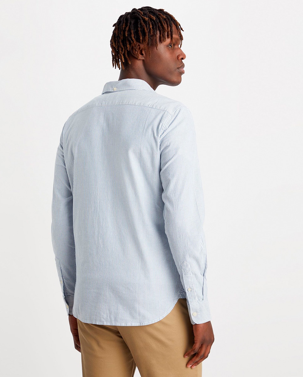 Camisa Oxford Elástica Azul-claro-2