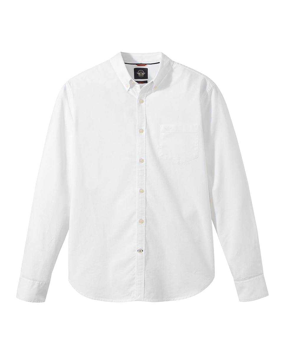 Camisa Oxford Elástica Branco-3