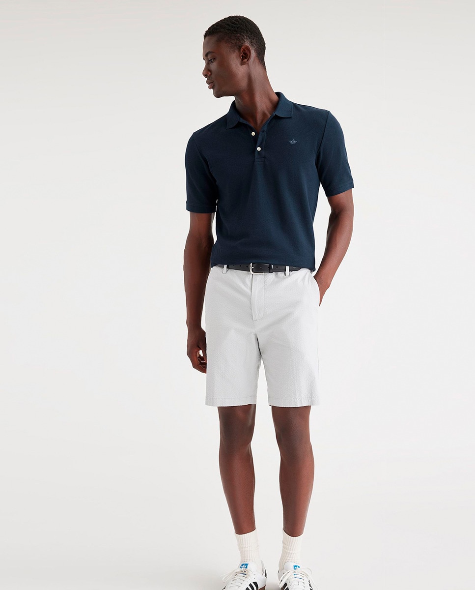 Polo de Manga Curta Coolmax Azul-marinho-4