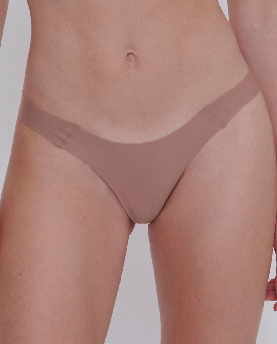 Cueca Tipo Tanga Castanho-1
