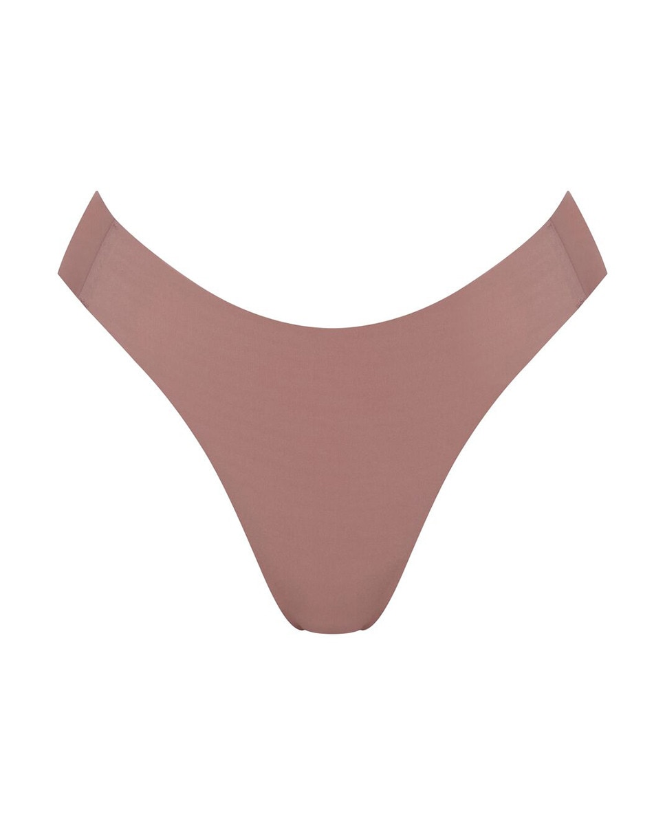 Cueca High Leg sem Costuras Castanho-4