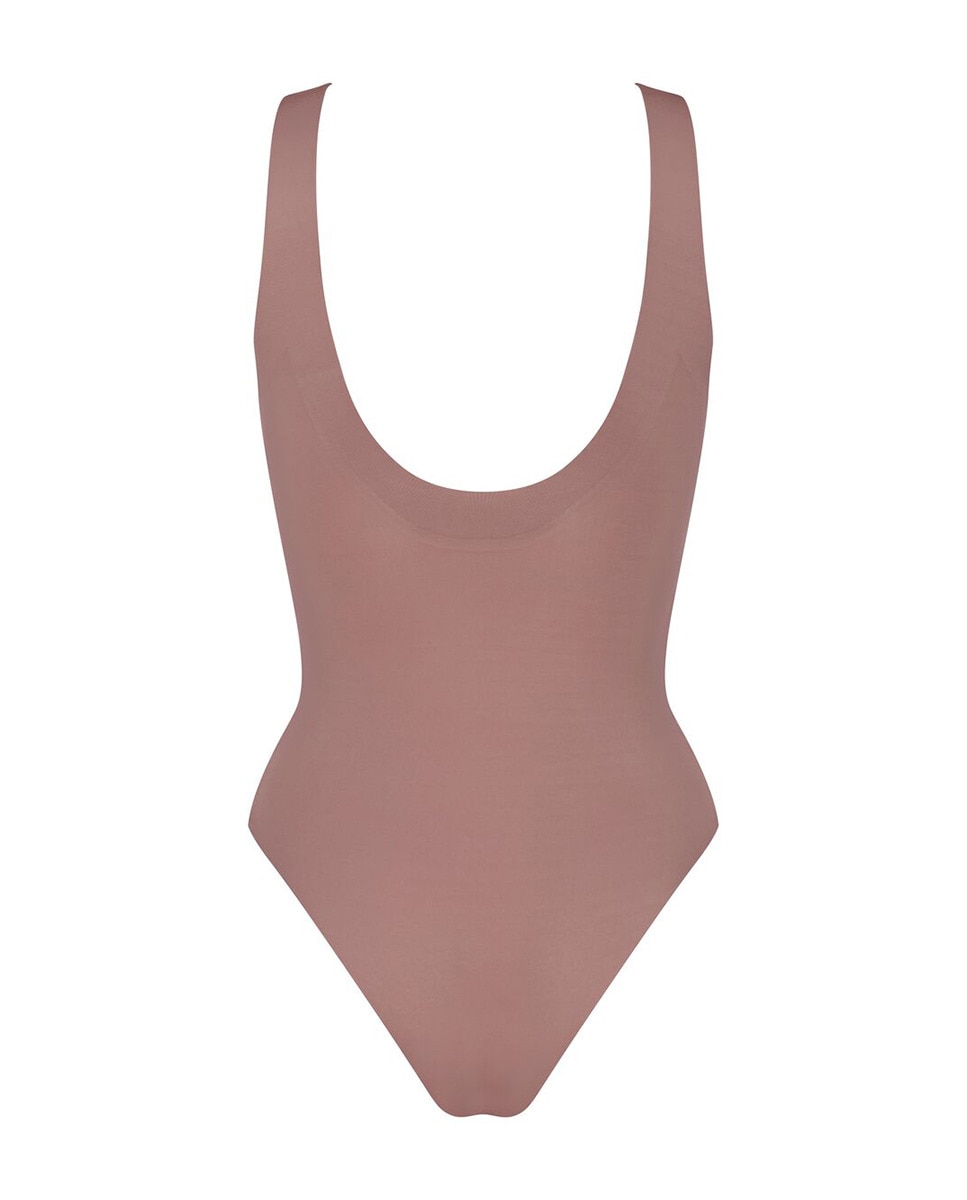 Body com Copa Desmontável Castanho-5