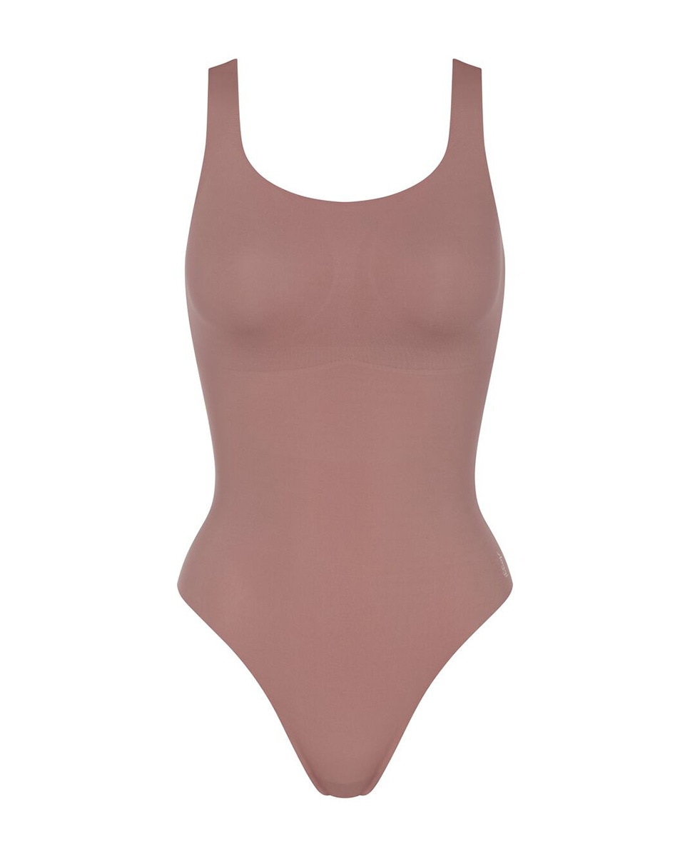 Body com Copa Desmontável Castanho-4