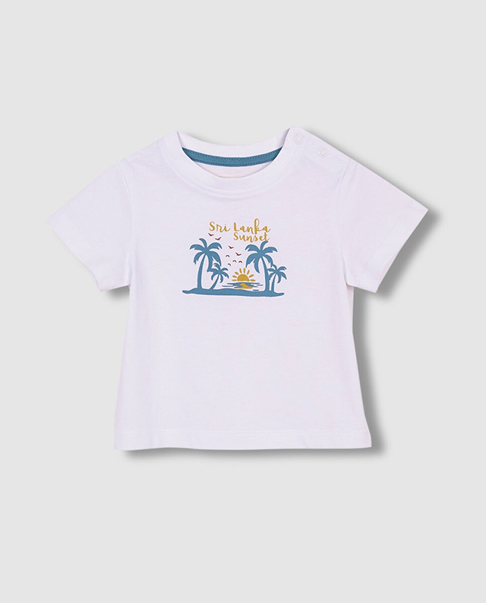 T-shirt com Estampado Palmeiras - Branco Branco-2