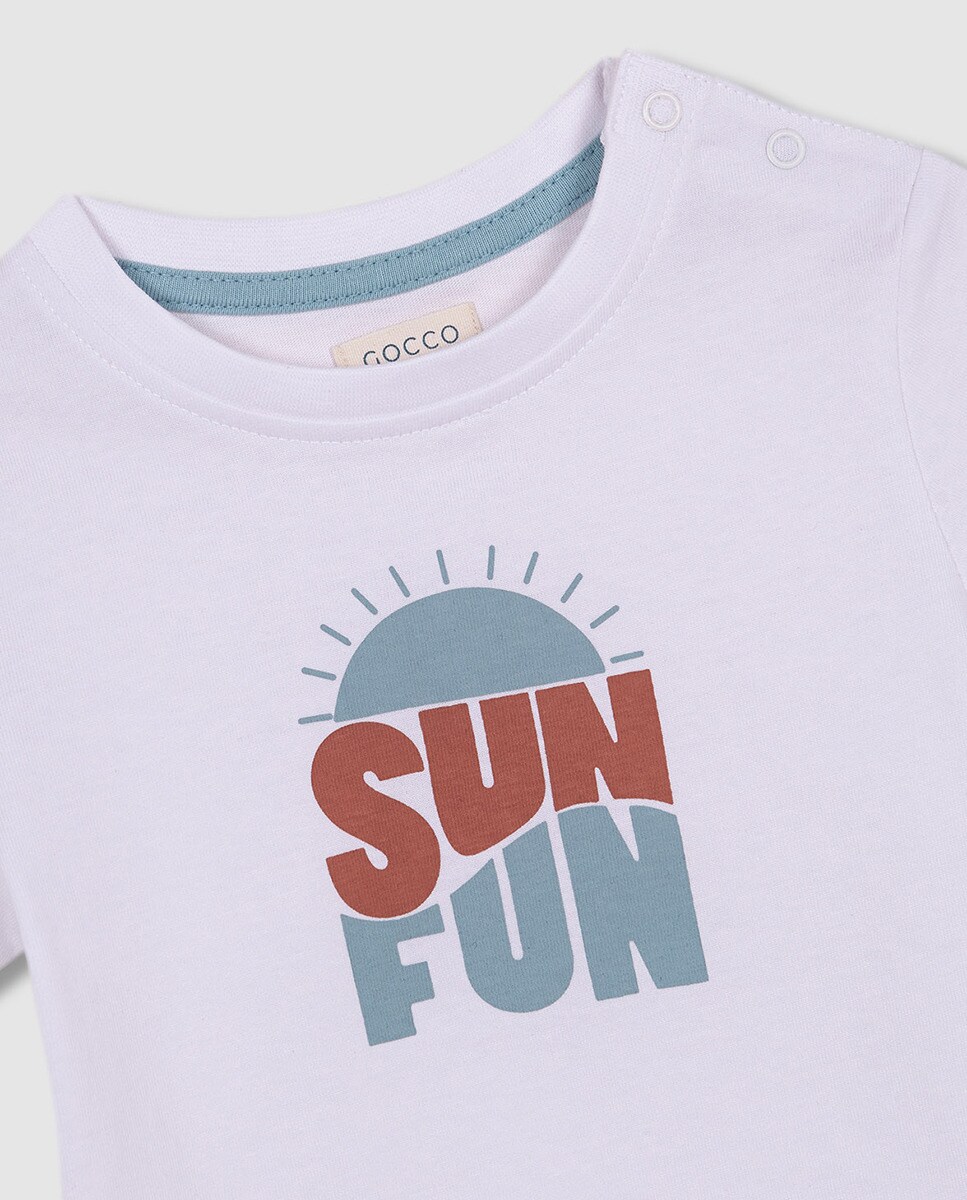 T-shirt Sun Fun Branco-4