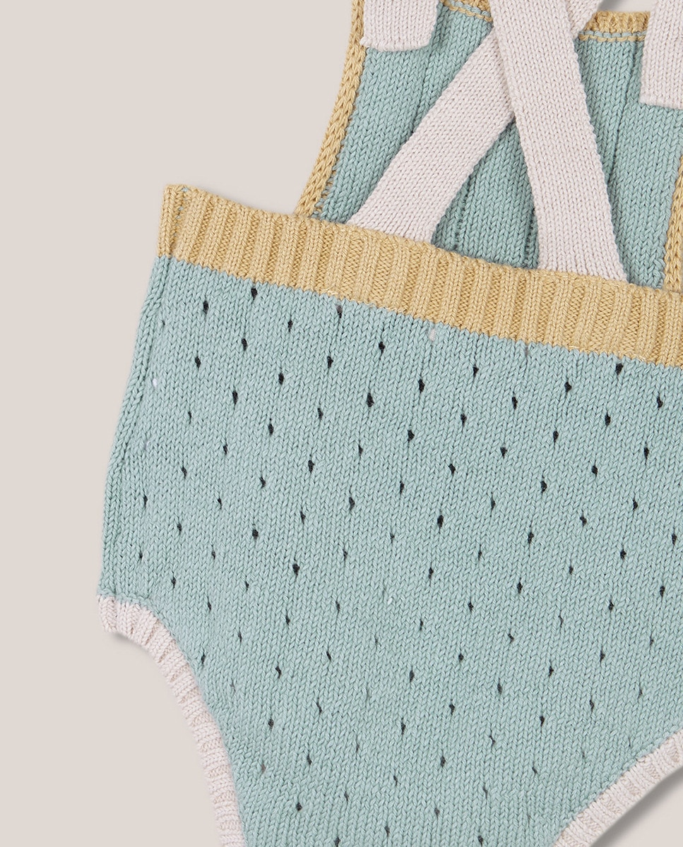 Babygrow de Malha sem Orifícios Verde-claro-4